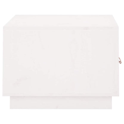 818251 vidaXL Coffee Table White 80x50x35 cm Solid Wood Pine