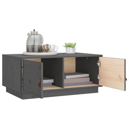 818252 vidaXL Coffee Table Grey 80x50x35 cm Solid Wood Pine