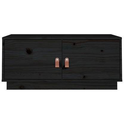 vidaXL Coffee Table Black 80x50x35 cm Solid Wood Pine