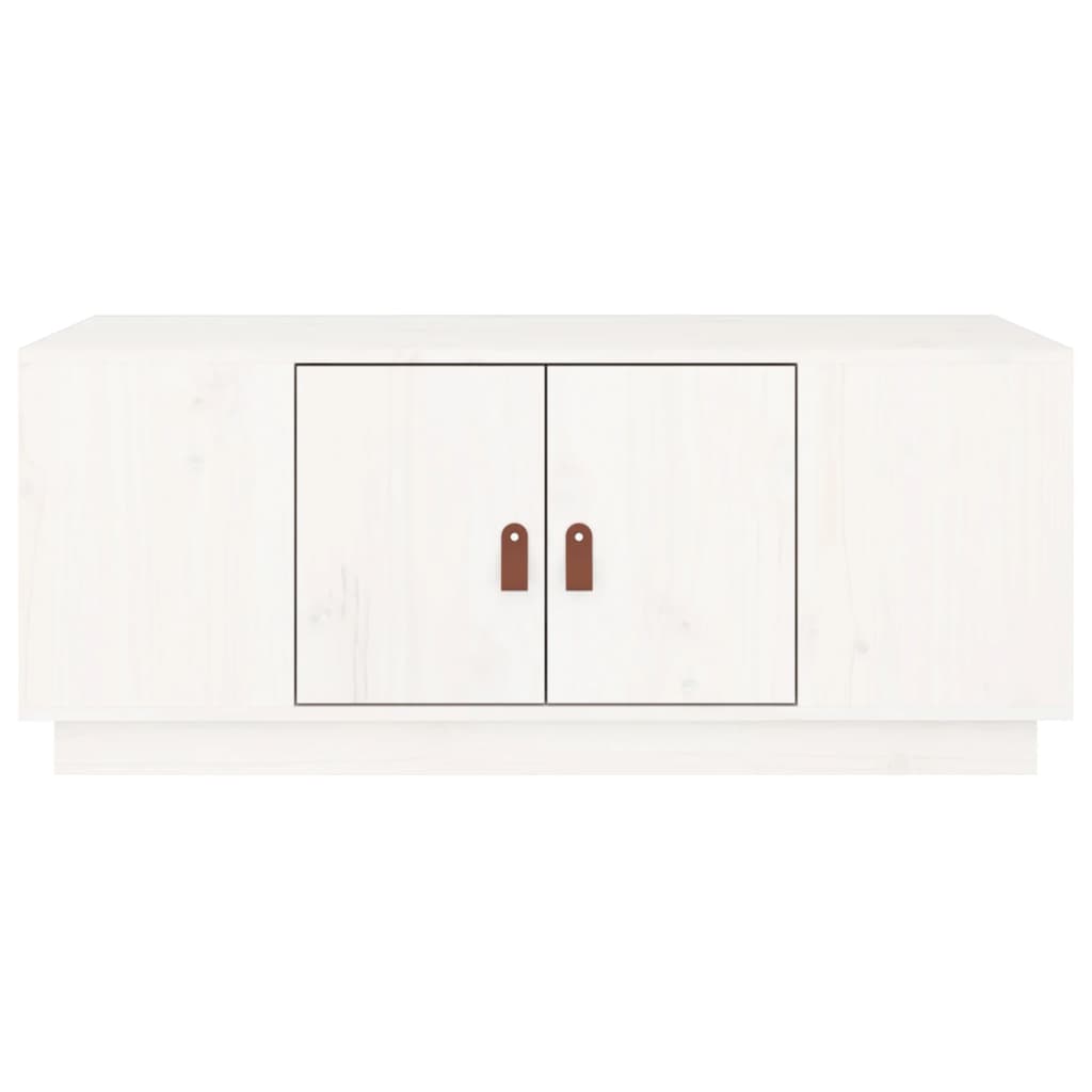 vidaXL Coffee Table White 100x50x41 cm Solid Wood Pine