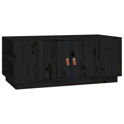 vidaXL Coffee Table Black 100x50x41 cm Solid Wood Pine