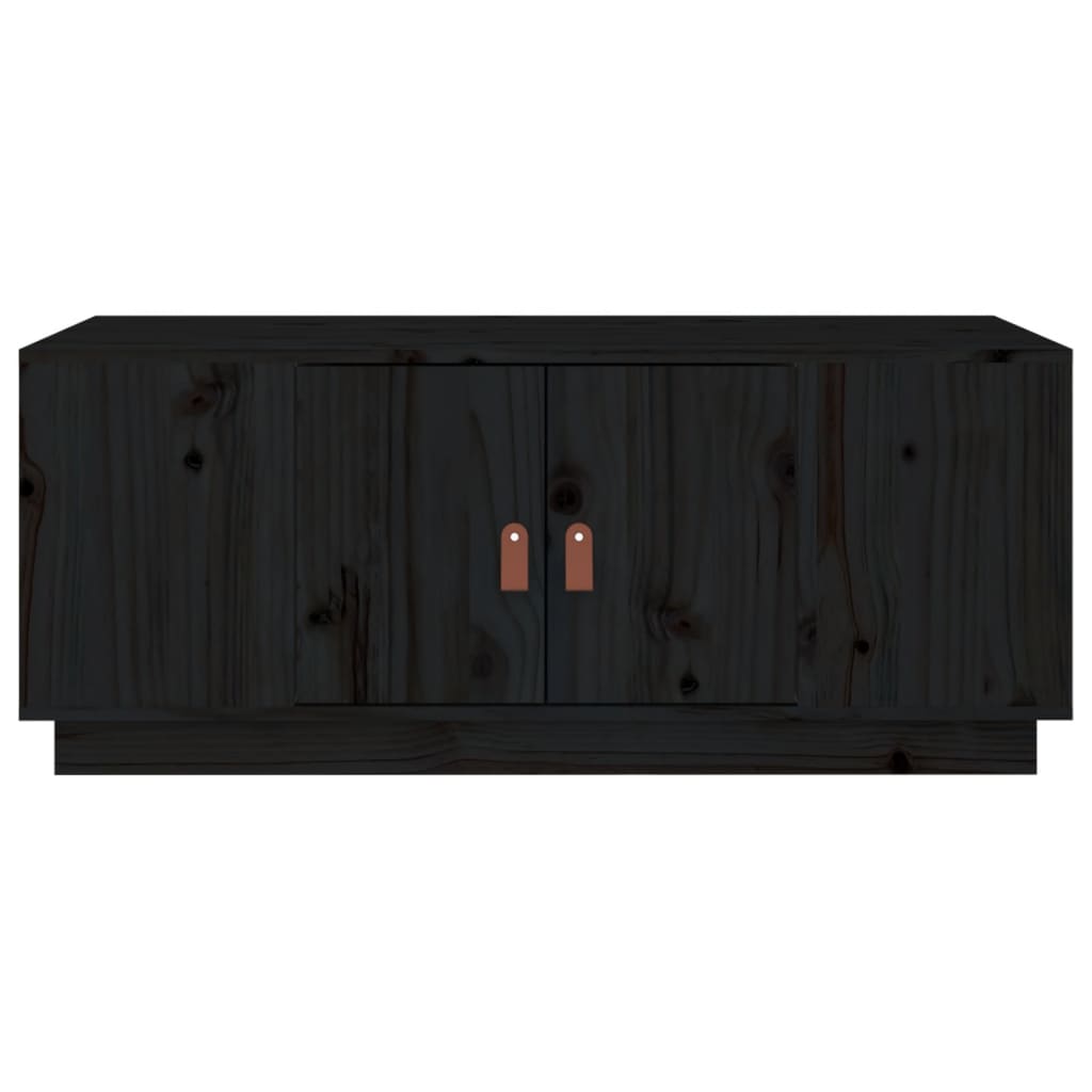 vidaXL Coffee Table Black 100x50x41 cm Solid Wood Pine