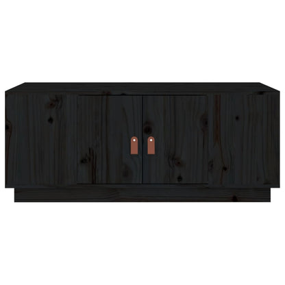 vidaXL Coffee Table Black 100x50x41 cm Solid Wood Pine