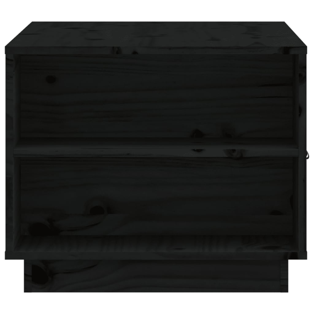 vidaXL Coffee Table Black 100x50x41 cm Solid Wood Pine
