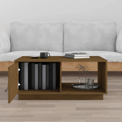 818263 vidaXL Coffee Table Honey Brown 80x50x35,5 cm Solid Wood Pine