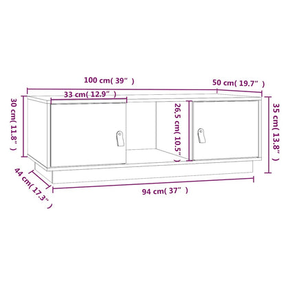 vidaXL Coffee Table 100x50x35 cm Solid Wood Pine
