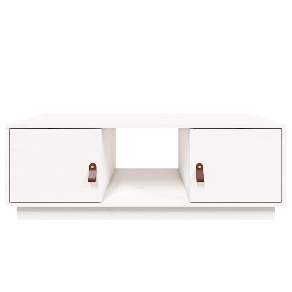 vidaXL Coffee Table White 100x50x35 cm Solid Wood Pine