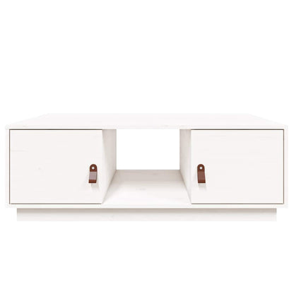 vidaXL Coffee Table White 100x50x35 cm Solid Wood Pine
