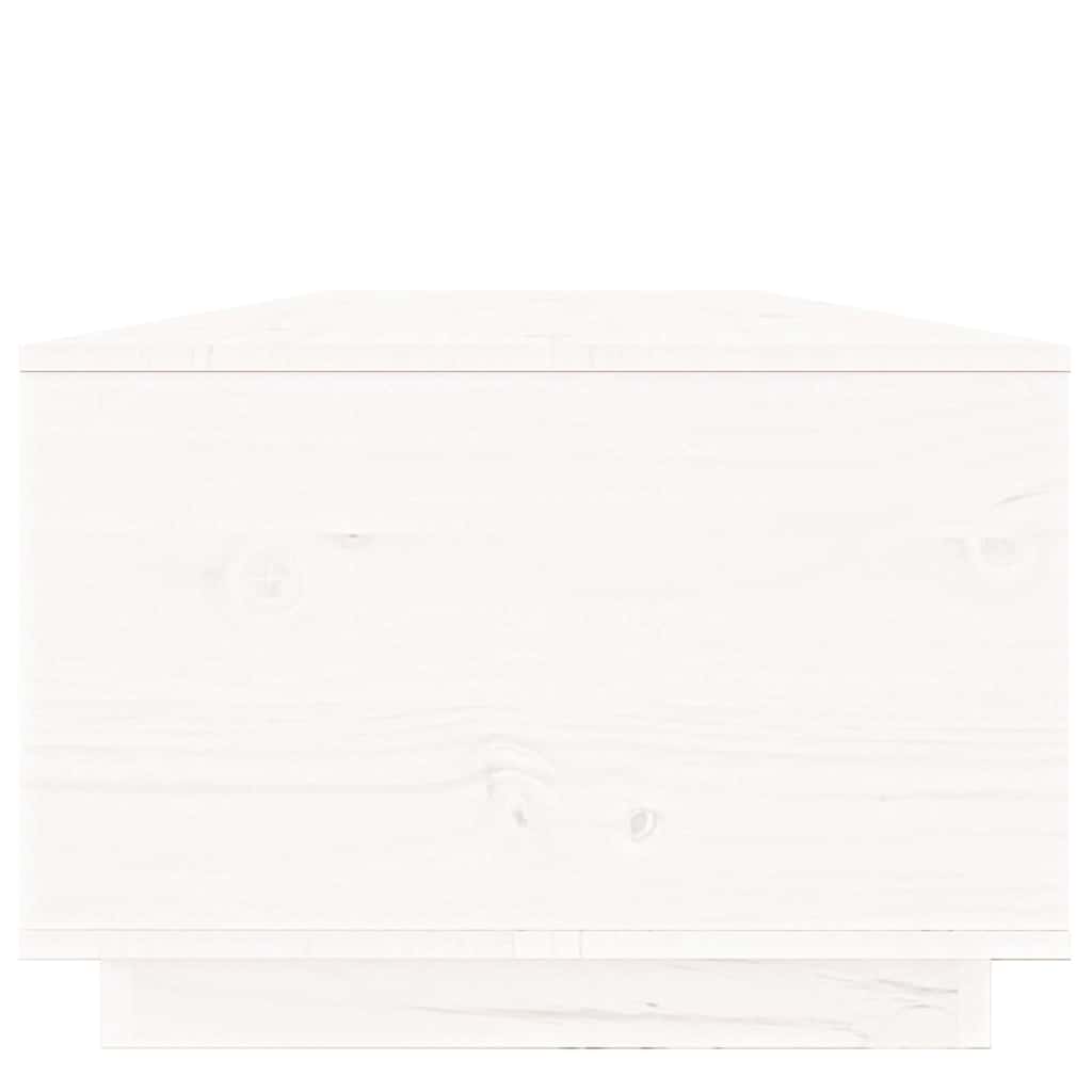 vidaXL Coffee Table White 100x50x35 cm Solid Wood Pine