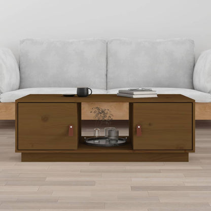 vidaXL Coffee Table Honey Brown 100x50x35 cm Solid Wood Pine