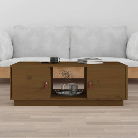 vidaXL Coffee Table Honey Brown 100x50x35 cm Solid Wood Pine