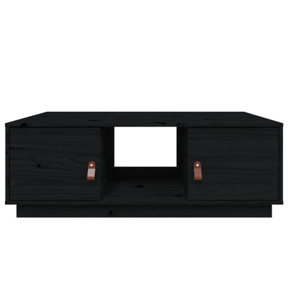 vidaXL Coffee Table Black 100x50x35 cm Solid Wood Pine