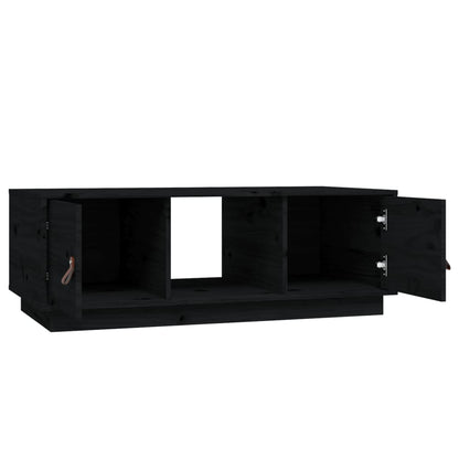 vidaXL Coffee Table Black 100x50x35 cm Solid Wood Pine