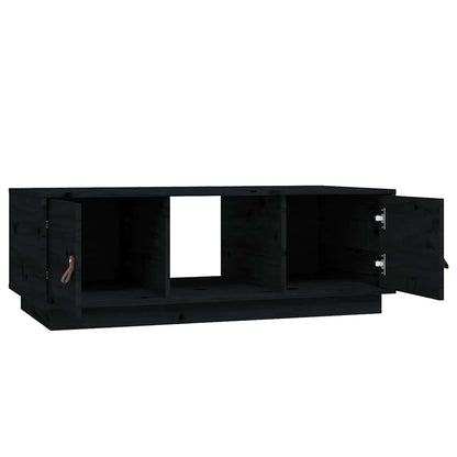 vidaXL Coffee Table Black 100x50x35 cm Solid Wood Pine
