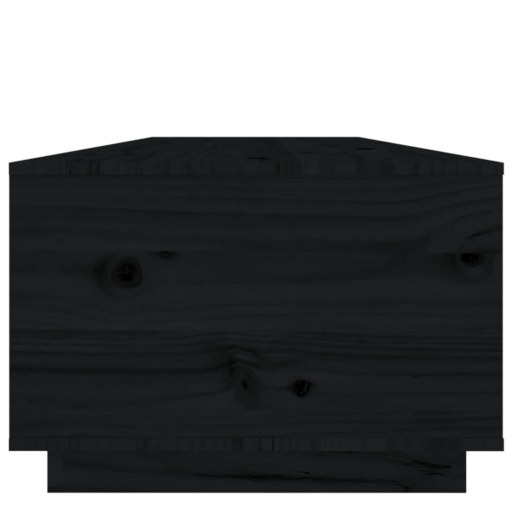 vidaXL Coffee Table Black 100x50x35 cm Solid Wood Pine
