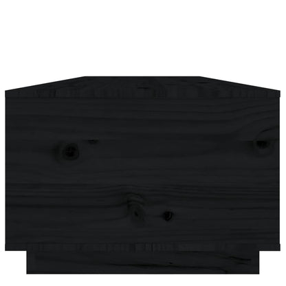 vidaXL Coffee Table Black 100x50x35 cm Solid Wood Pine