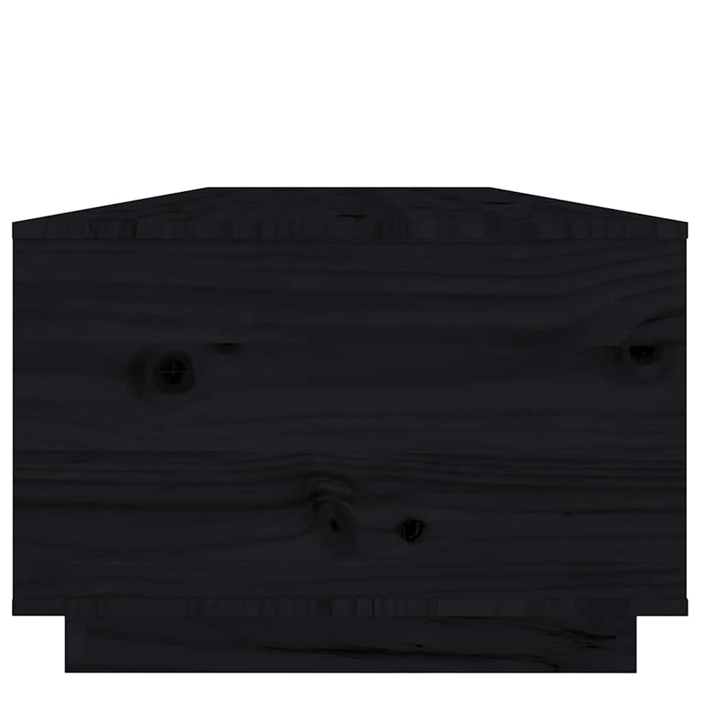 vidaXL Coffee Table Black 100x50x35 cm Solid Wood Pine