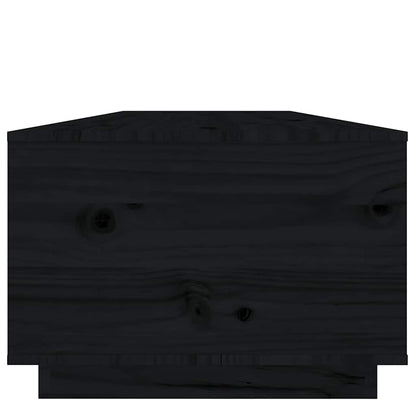 vidaXL Coffee Table Black 100x50x35 cm Solid Wood Pine