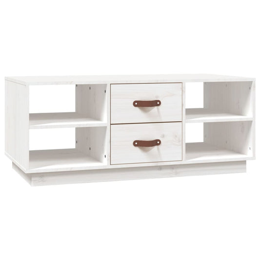 vidaXL Coffee Table White 100x50x41 cm Solid Wood Pine