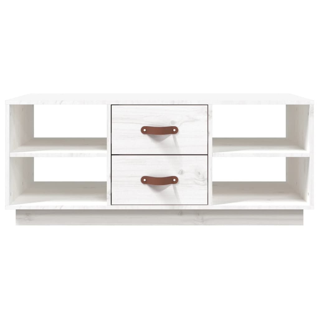 vidaXL Coffee Table White 100x50x41 cm Solid Wood Pine