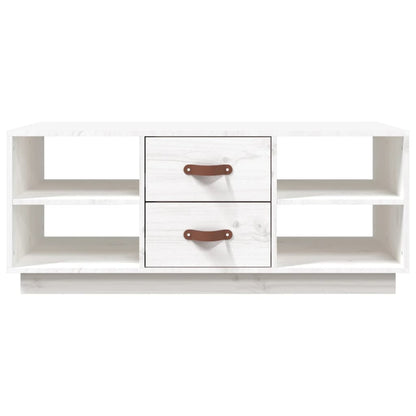 vidaXL Coffee Table White 100x50x41 cm Solid Wood Pine