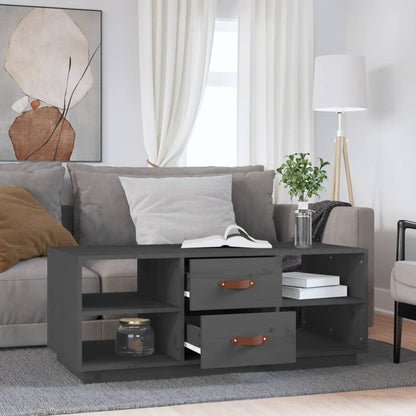 vidaXL Coffee Table Grey 100x50x41 cm Solid Wood Pine