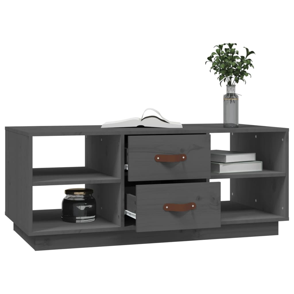 vidaXL Coffee Table Grey 100x50x41 cm Solid Wood Pine