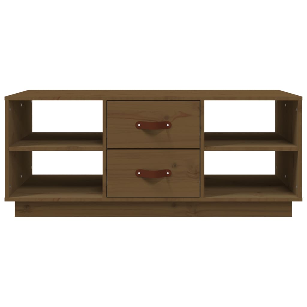 vidaXL Coffee Table Honey Brown 100x50x41 cm Solid Wood Pine