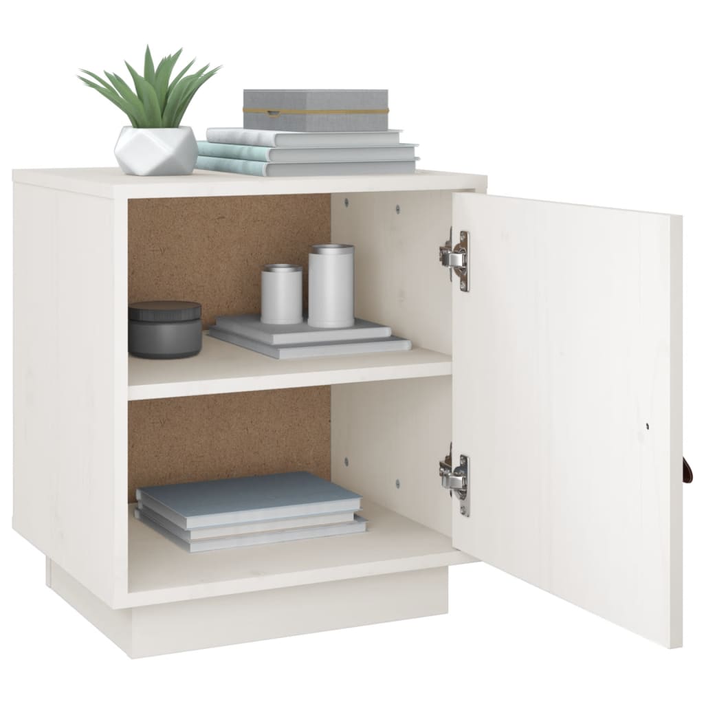 vidaXL Bedside Cabinets 2 pcs White 40x34x45 cm Solid Wood Pine