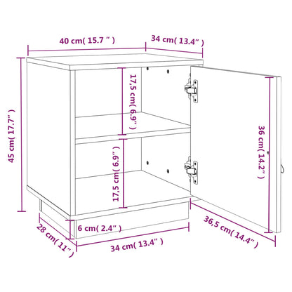 vidaXL Bedside Cabinets 2 pcs White 40x34x45 cm Solid Wood Pine
