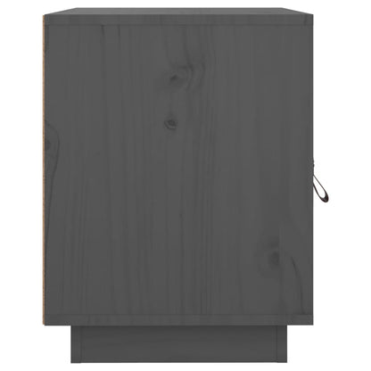 vidaXL Bedside Cabinet Grey 40x34x45 cm Solid Wood Pine
