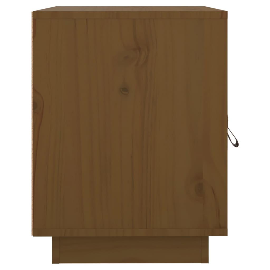 vidaXL Bedside Cabinet Honey Brown 40x34x45 cm Solid Wood Pine