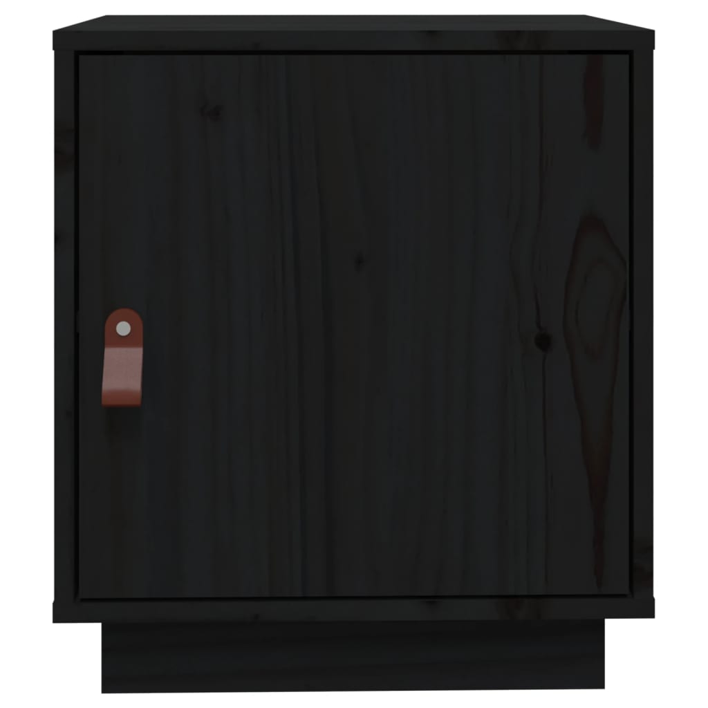 vidaXL Bedside Cabinets 2 pcs Black 40x34x45 cm Solid Wood Pine