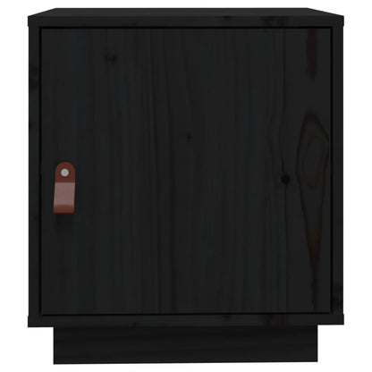 vidaXL Bedside Cabinets 2 pcs Black 40x34x45 cm Solid Wood Pine