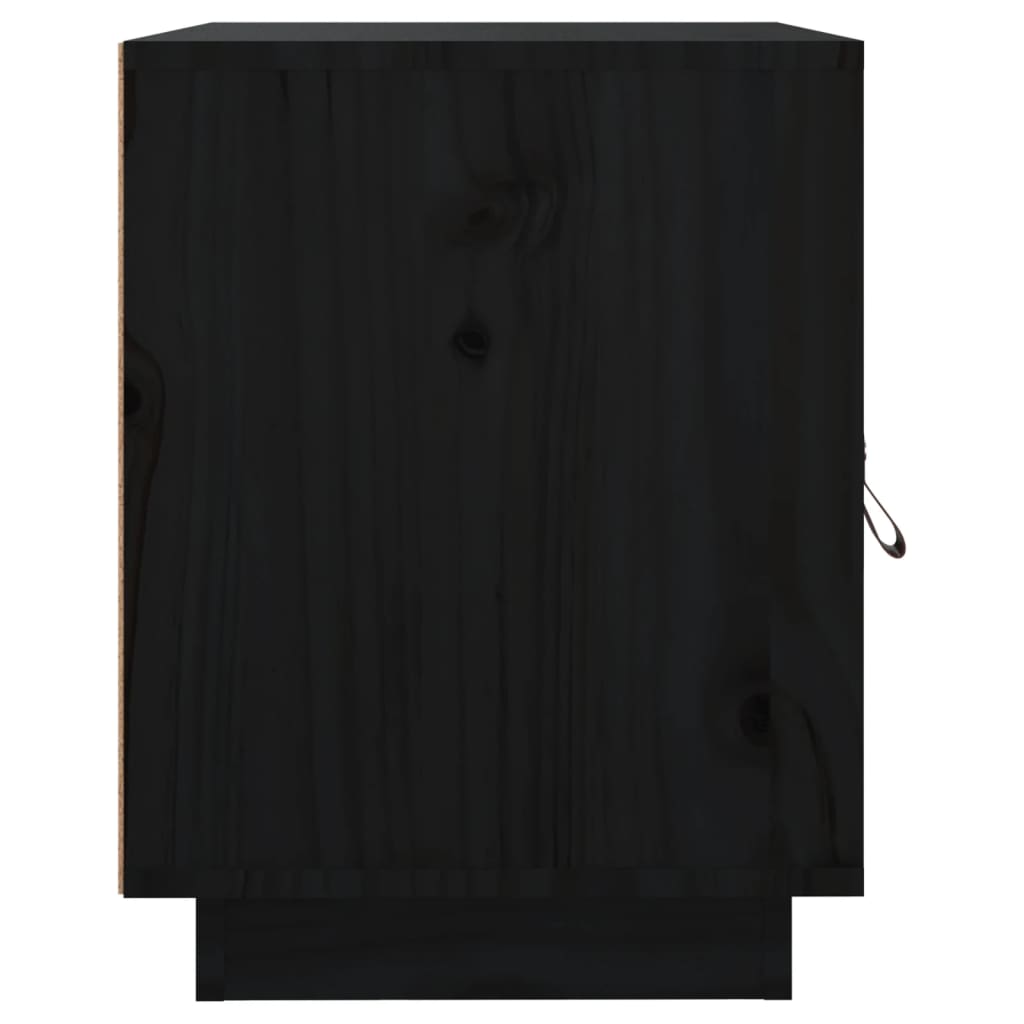 vidaXL Bedside Cabinets 2 pcs Black 40x34x45 cm Solid Wood Pine