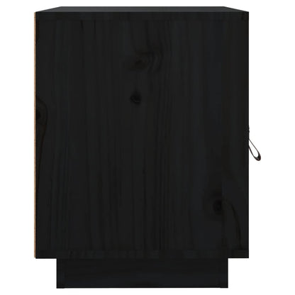 vidaXL Bedside Cabinets 2 pcs Black 40x34x45 cm Solid Wood Pine