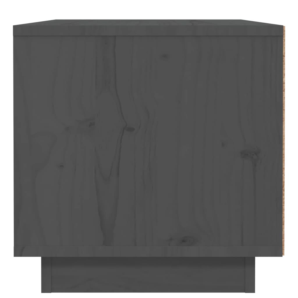 vidaXL Bedside Cabinet Grey 40x34x35 cm Solid Wood Pine