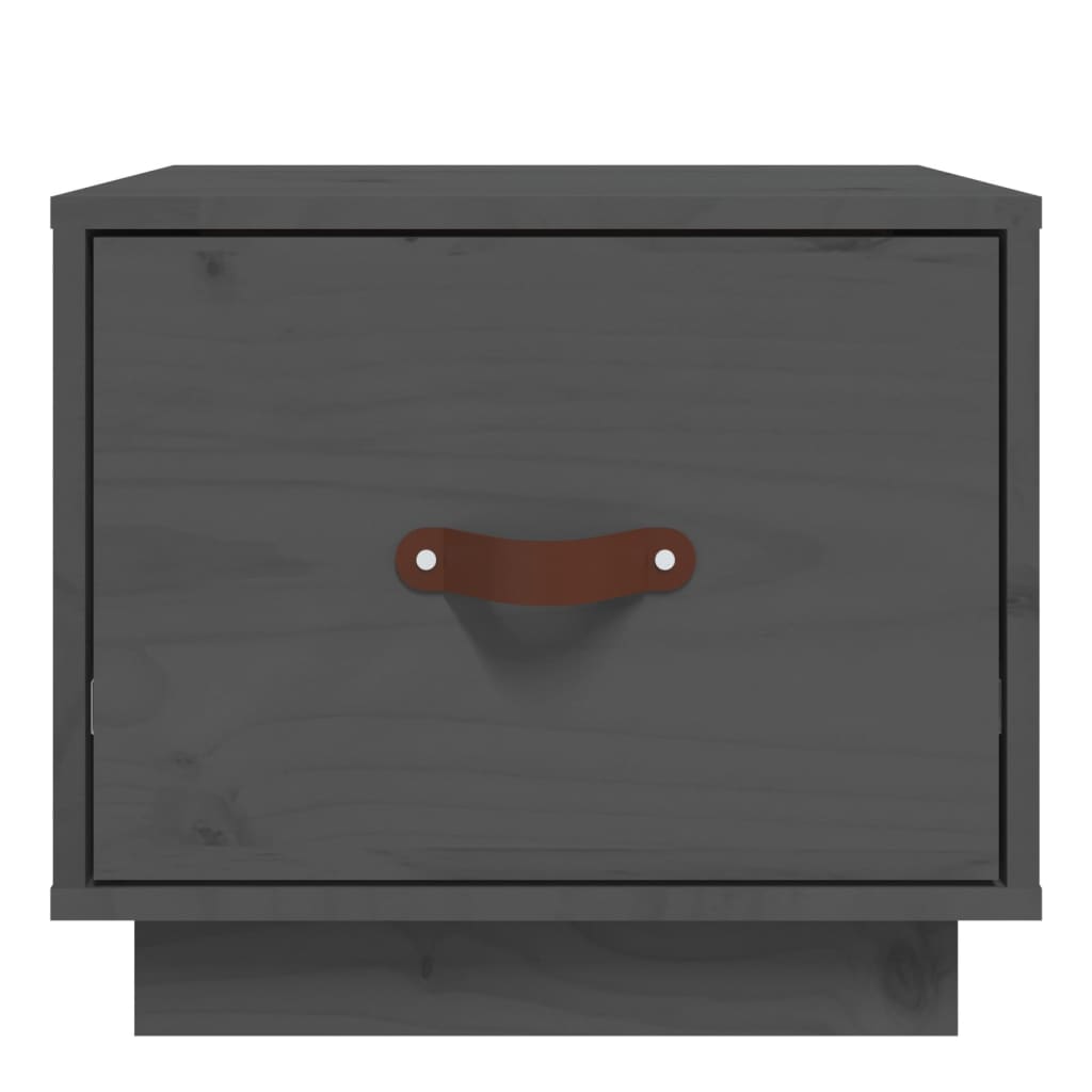 vidaXL Bedside Cabinets 2 pcs Grey 40x34x35 cm Solid Wood Pine