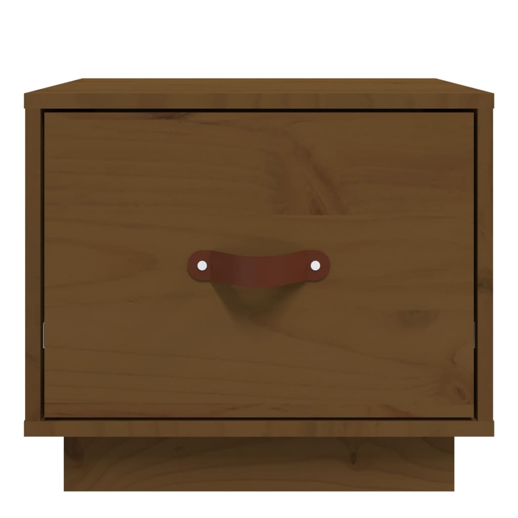 vidaXL Bedside Cabinet Honey Brown 40x34x35 cm Solid Wood Pine