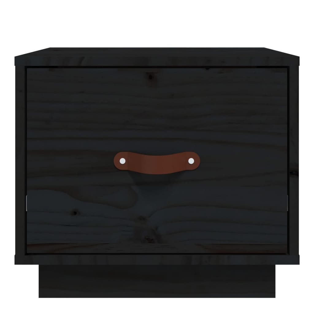 vidaXL Bedside Cabinets 2 pcs Black 40x34x35 cm Solid Wood Pine