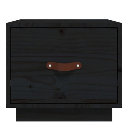 vidaXL Bedside Cabinets 2 pcs Black 40x34x35 cm Solid Wood Pine
