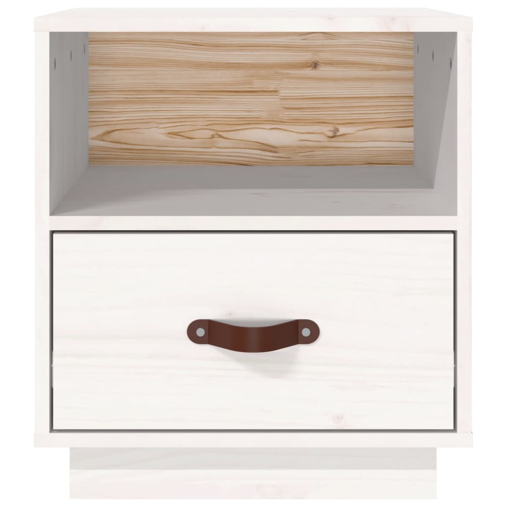 vidaXL Bedside Cabinets 2 pcs White 40x34x45 cm Solid Wood Pine