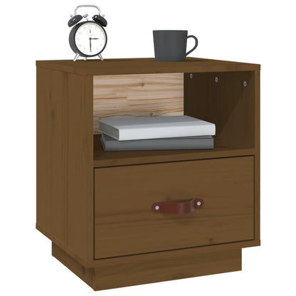 vidaXL Bedside Cabinet Honey Brown 40x34x45 cm Solid Wood Pine