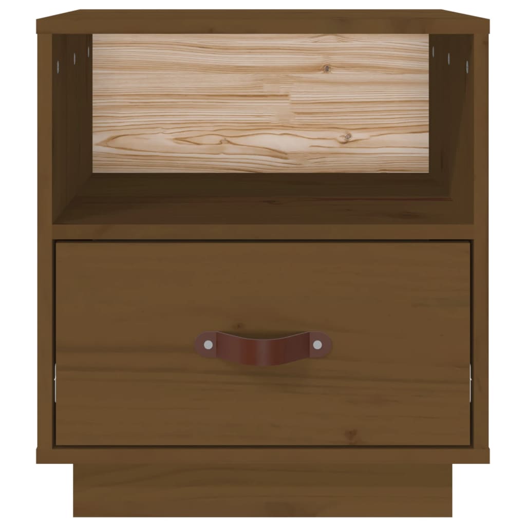 vidaXL Bedside Cabinet Honey Brown 40x34x45 cm Solid Wood Pine