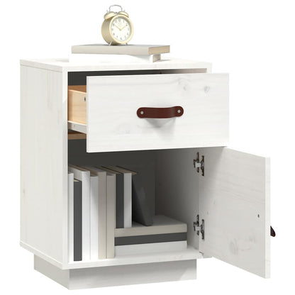 vidaXL Bedside Cabinets 2 pcs White 40x34x55 cm Solid Wood Pine