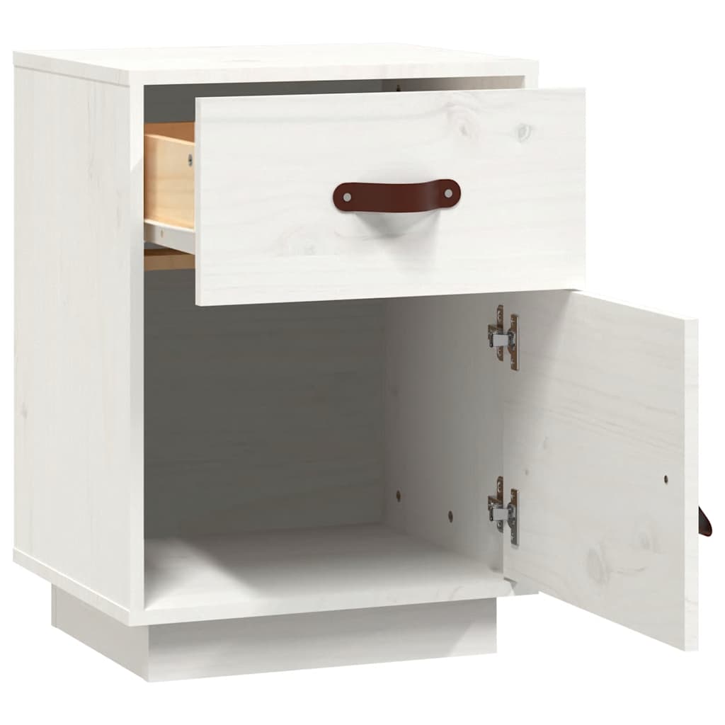vidaXL Bedside Cabinets 2 pcs White 40x34x55 cm Solid Wood Pine