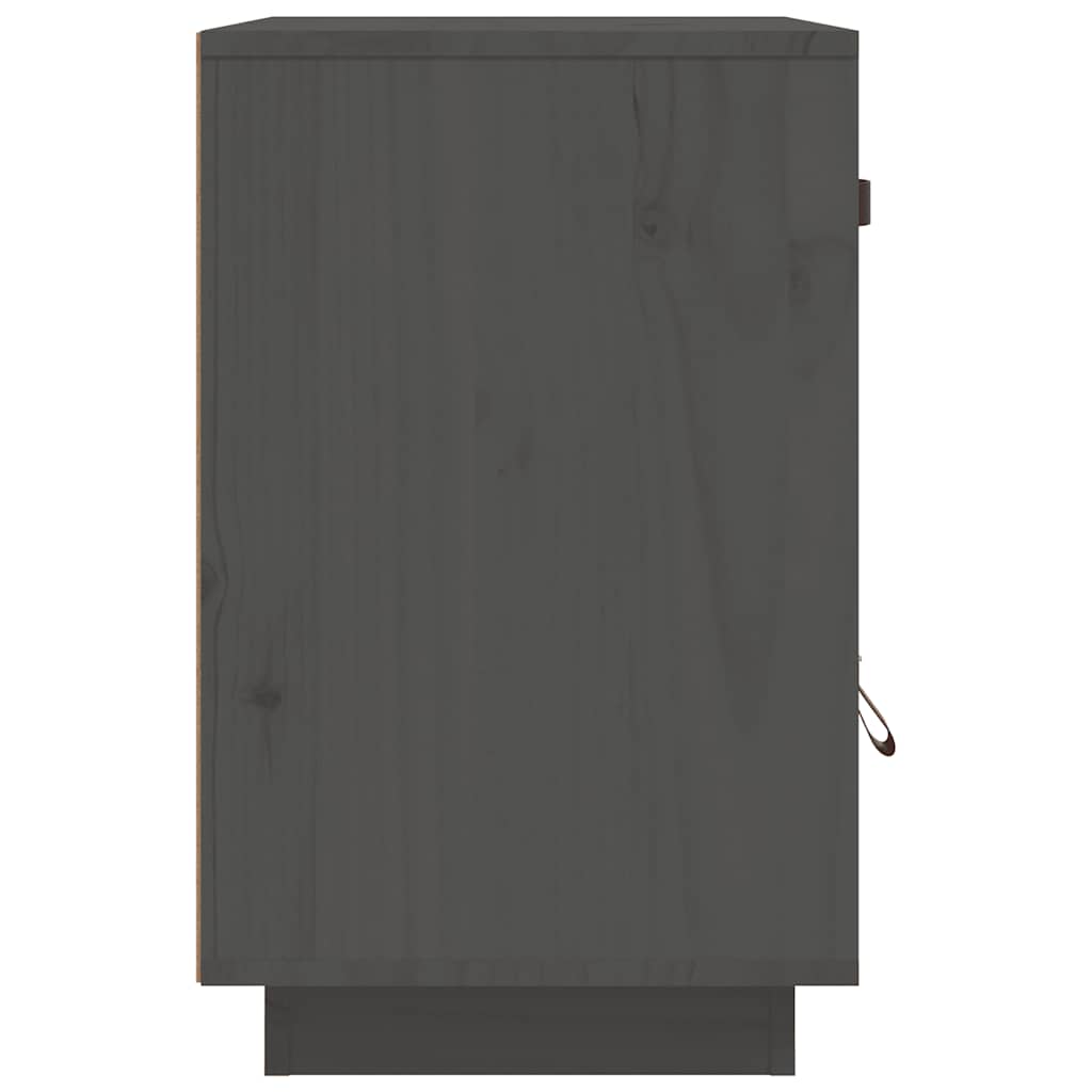 vidaXL Bedside Cabinets 2 pcs Grey 40x34x55 cm Solid Wood Pine