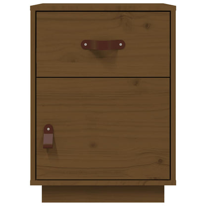 vidaXL Bedside Cabinet Honey Brown 40x34x55 cm Solid Wood Pine