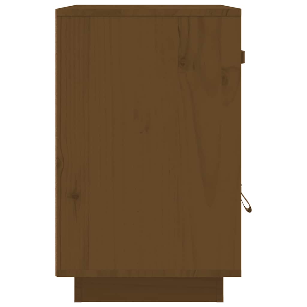 vidaXL Bedside Cabinet Honey Brown 40x34x55 cm Solid Wood Pine