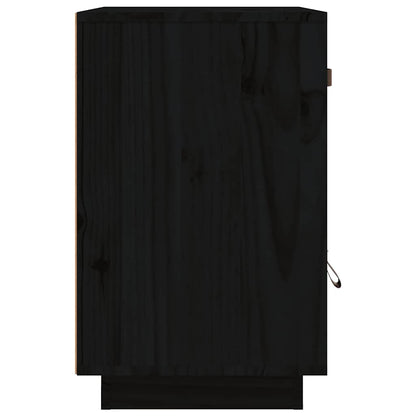 vidaXL Bedside Cabinet Black 40x34x55 cm Solid Wood Pine